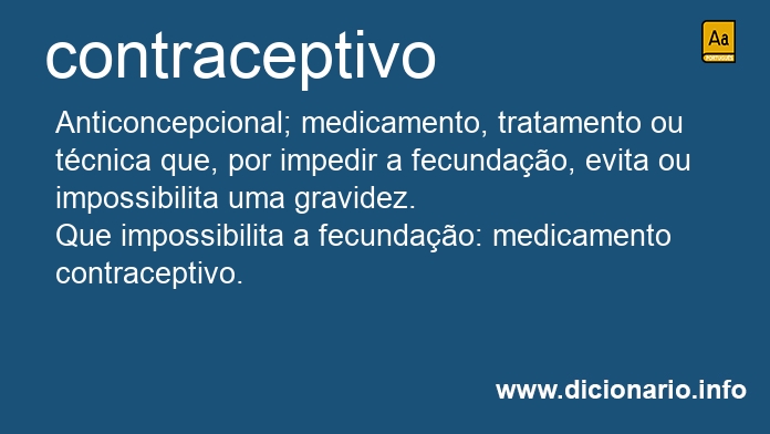 Significado de contraceptiva