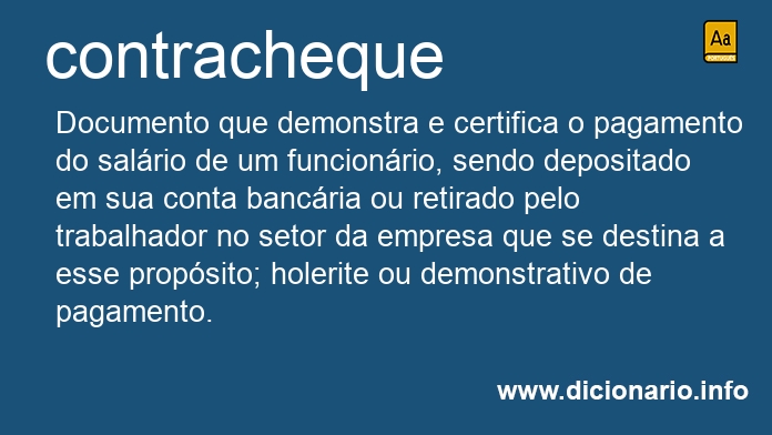 Significado de contracheque