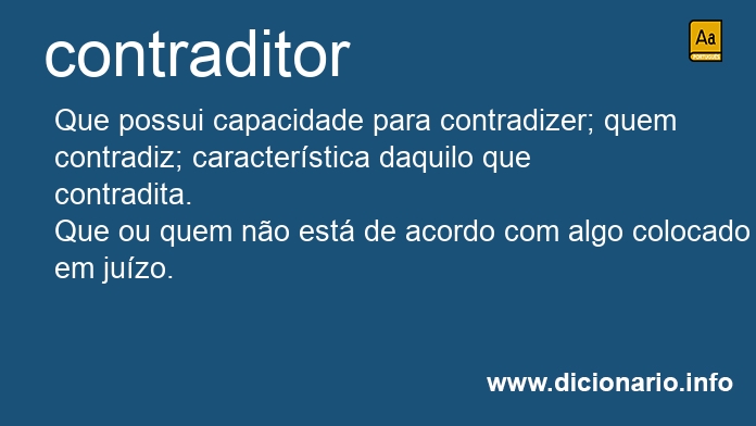 Significado de contraditor