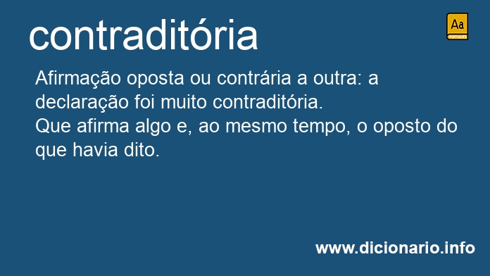 Significado de contraditrias