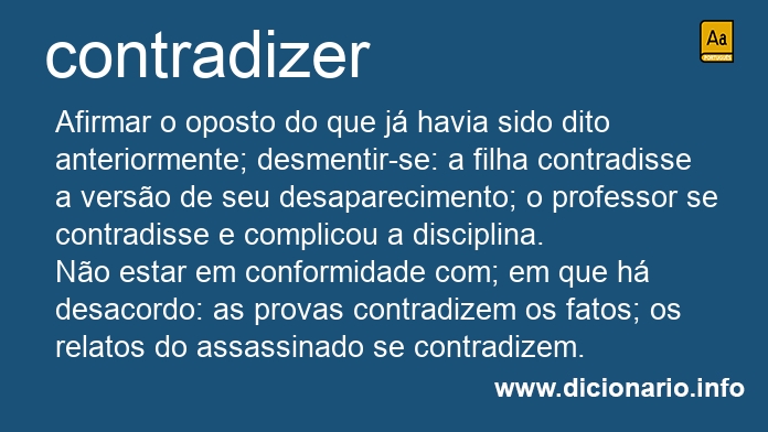 Significado de contradizer
