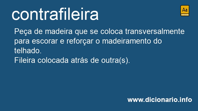 Significado de contrafileira