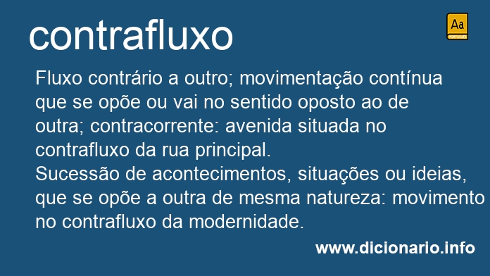 Significado de contrafluxo