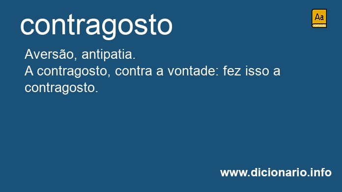 Significado de contragosto