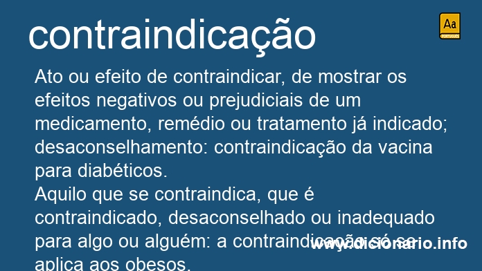 Significado de contraindicao