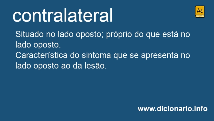 Significado de contralateral