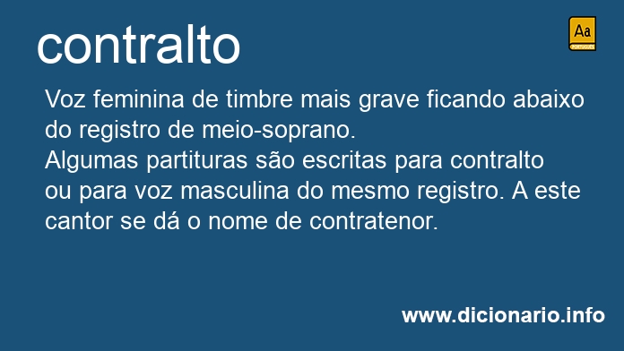 Significado de contraltos