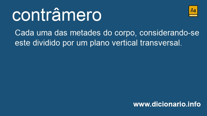 Significado de contr�mero