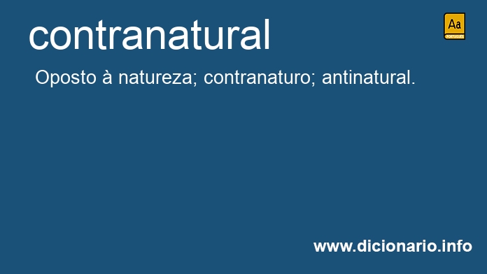 Significado de contranatural