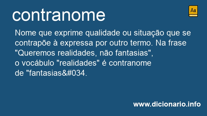 Significado de contranome