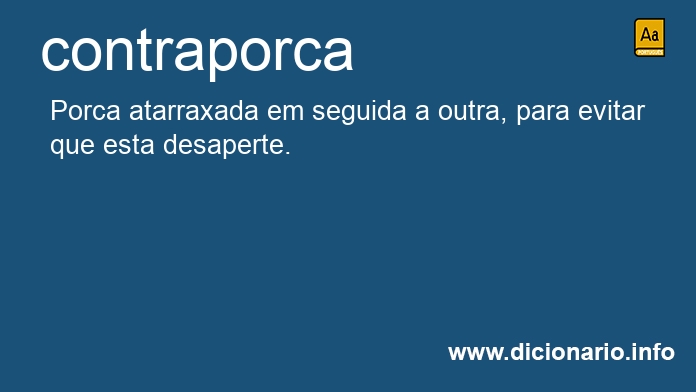 Significado de contraporcas