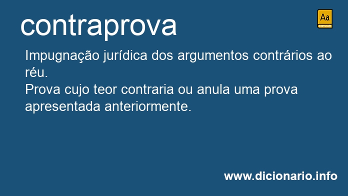 Significado de contraprova