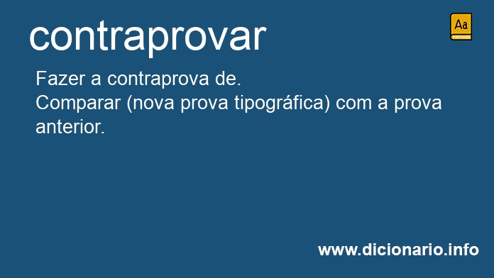 Significado de contraprovam