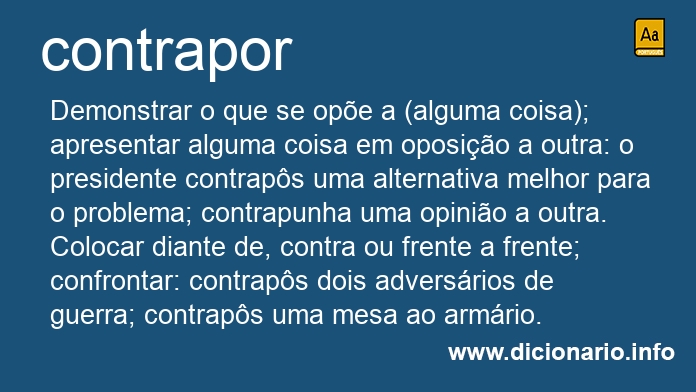 Significado de contrapuseram