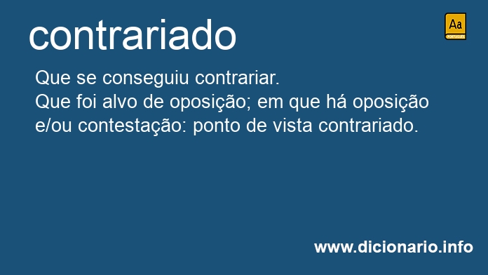 Significado de contrariada