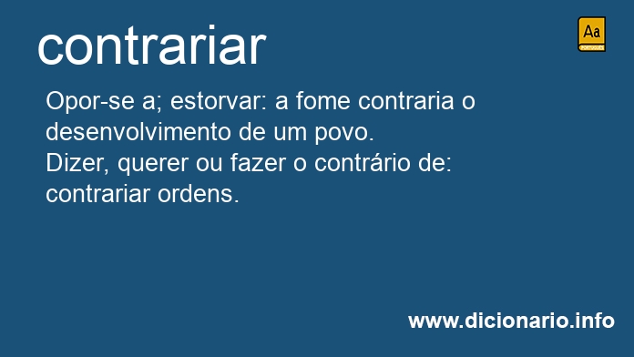 Significado de contrariara