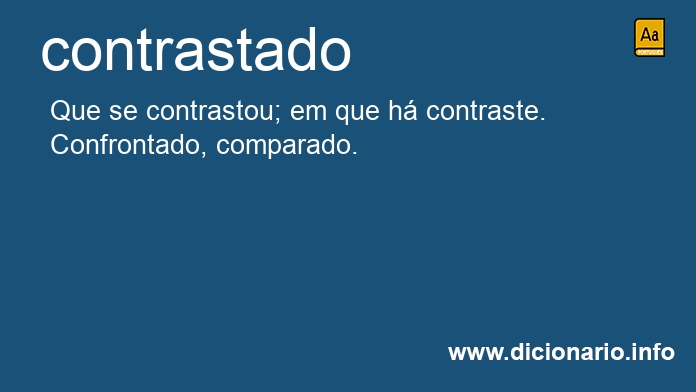 Significado de contrastado