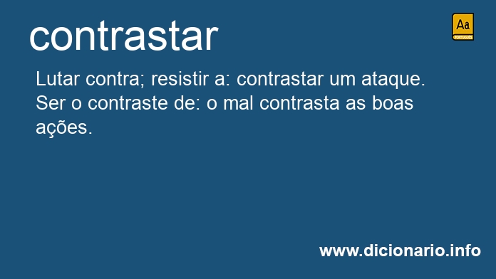 Significado de contrastais