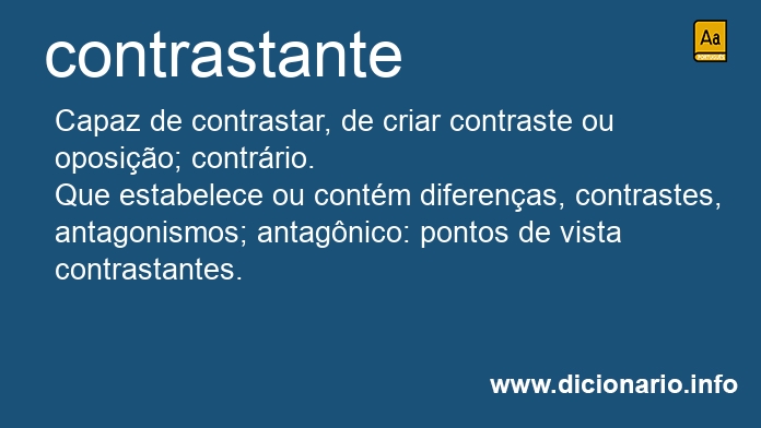 Significado de contrastantes