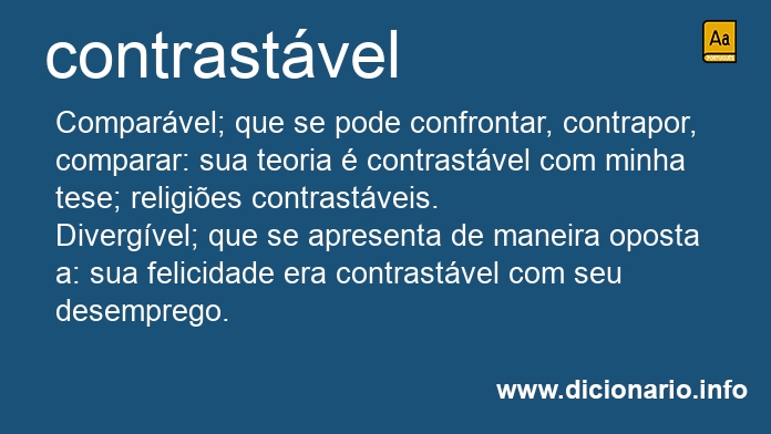 Significado de contrastvel