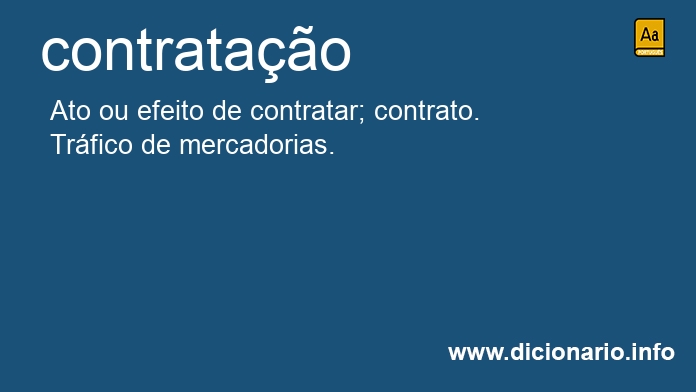 Significado de contratao