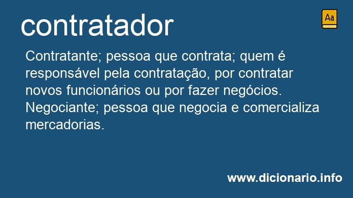 Significado de contratadora