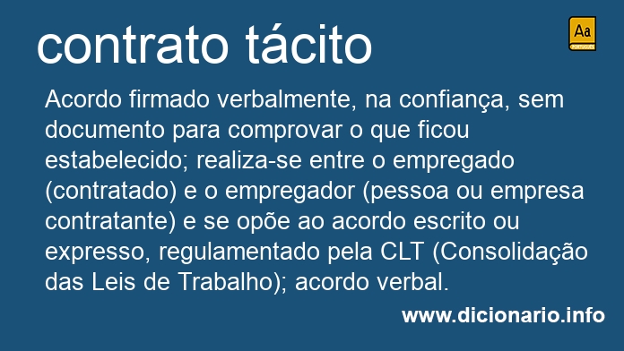 Significado de contrato tcito