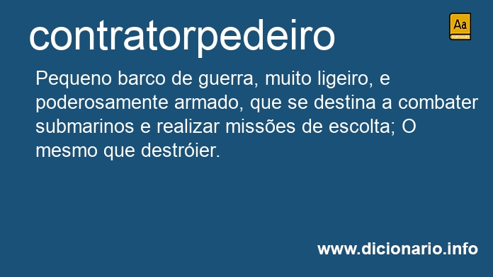 Significado de contratorpedeiro
