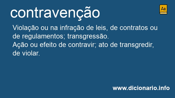 Significado de contravenes