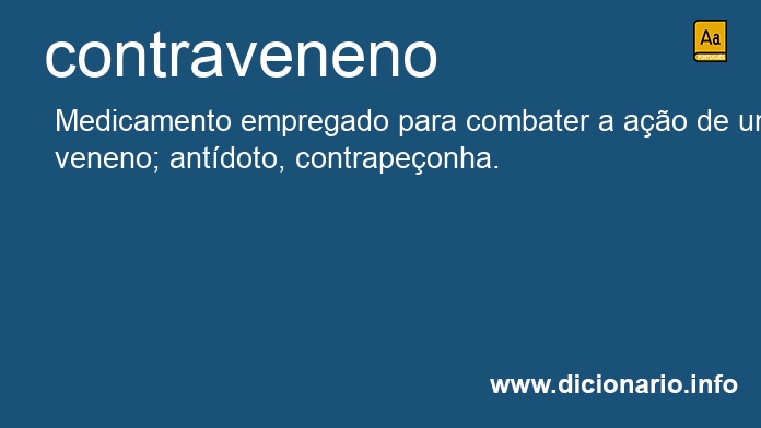 Significado de contraveneno