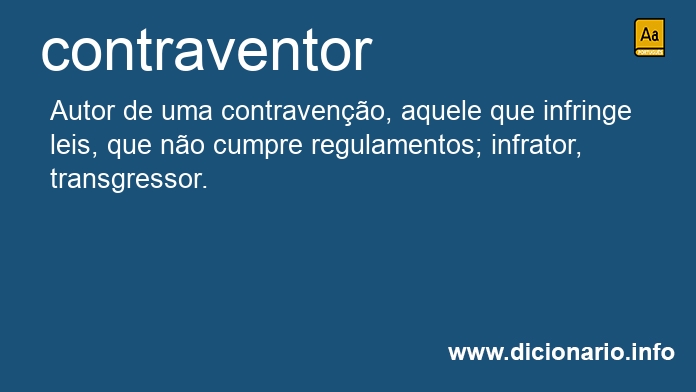 Significado de contraventor