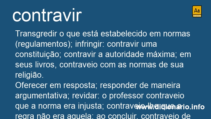 Significado de contravir