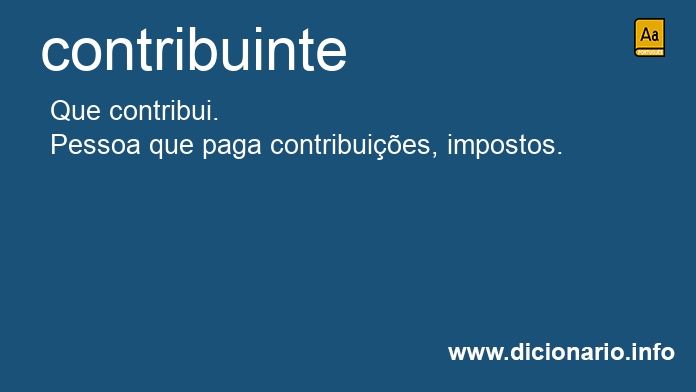 Significado de contribuinte