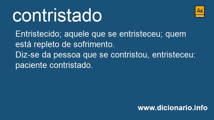 Significado de contristado