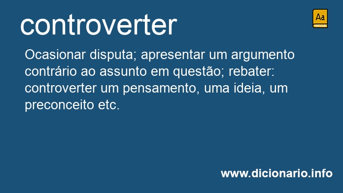 Significado de controverter