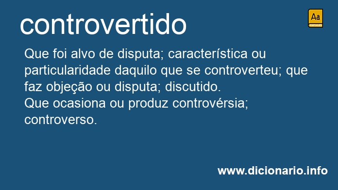 Significado de controvertida