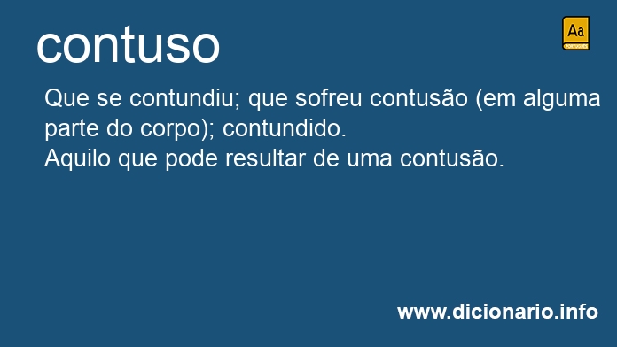 Significado de contuso