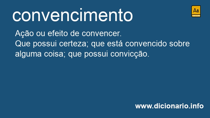 Significado de convencimento