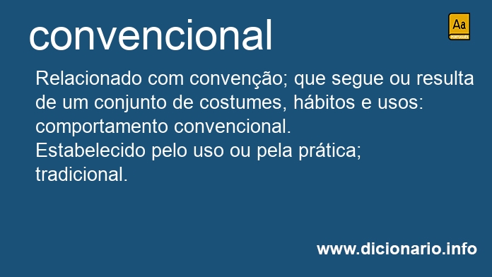 Significado de convencional