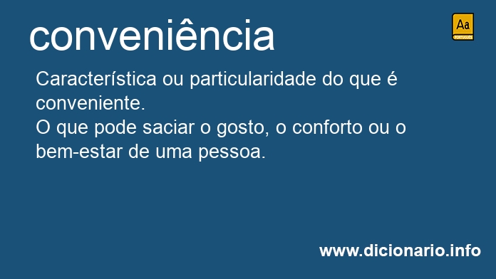 Significado de convenincia