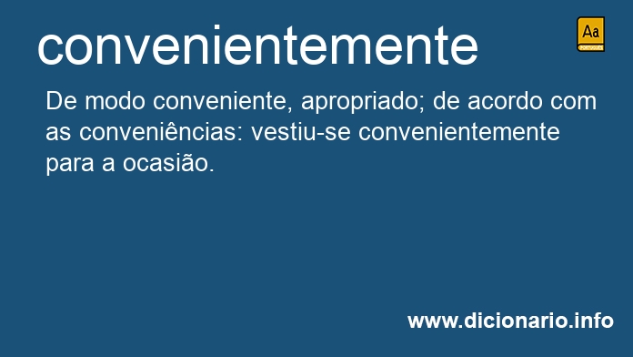 Significado de convenientemente