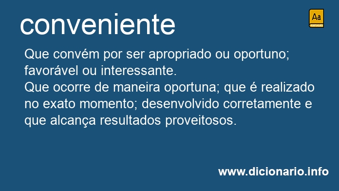 Significado de convenientes