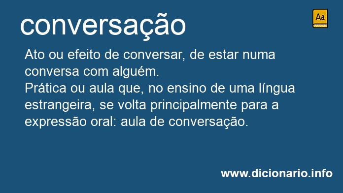 Significado de conversao