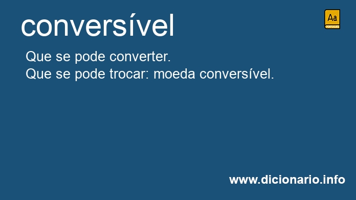 Significado de conversvel
