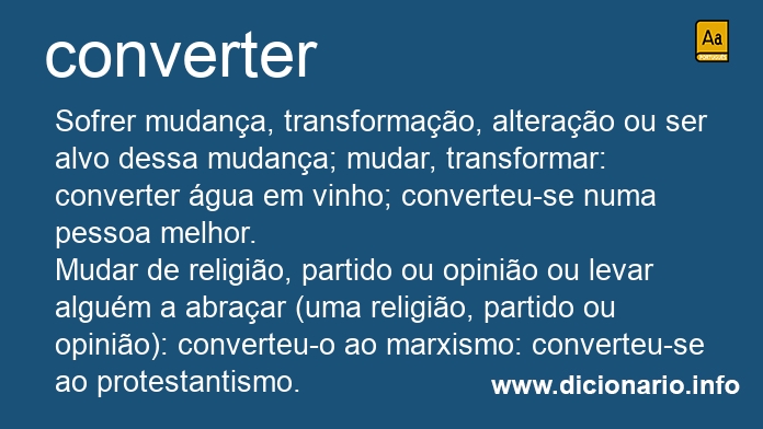 Significado de converte