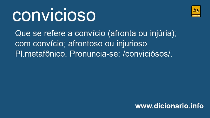 Significado de conviciosa