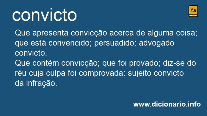 Significado de convicta