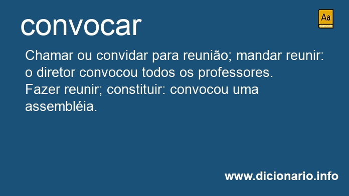 Significado de convocai