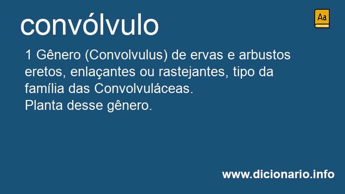 Significado de convlvulo