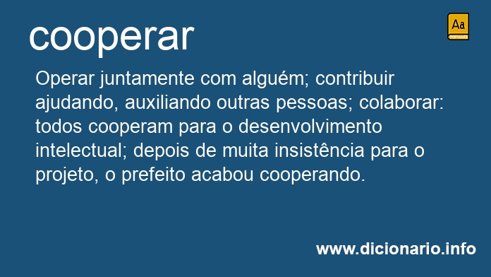 Significado de coopera